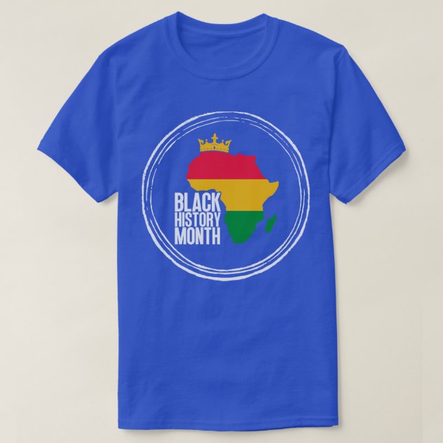 Camiseta Mapa do mês da história negra 6 (Frente do Design)