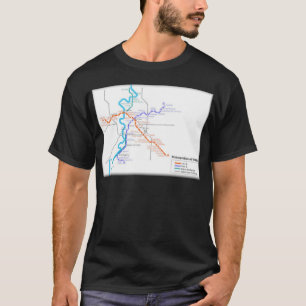 Camiseta Mapa do metro de Roma