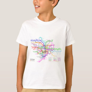 Camiseta Mapa do metro de Tokyo Japão