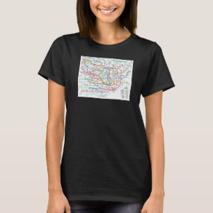 Camiseta Mapa do metrô de Tóquio no Japão