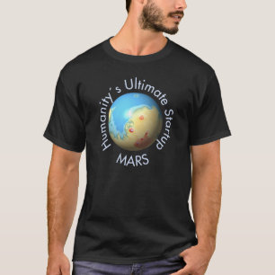 Camiseta Mapa do Mola de Marte após terraforming