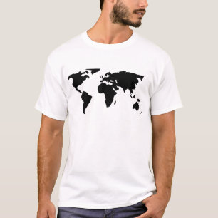 Camiseta Mapa do mundo
