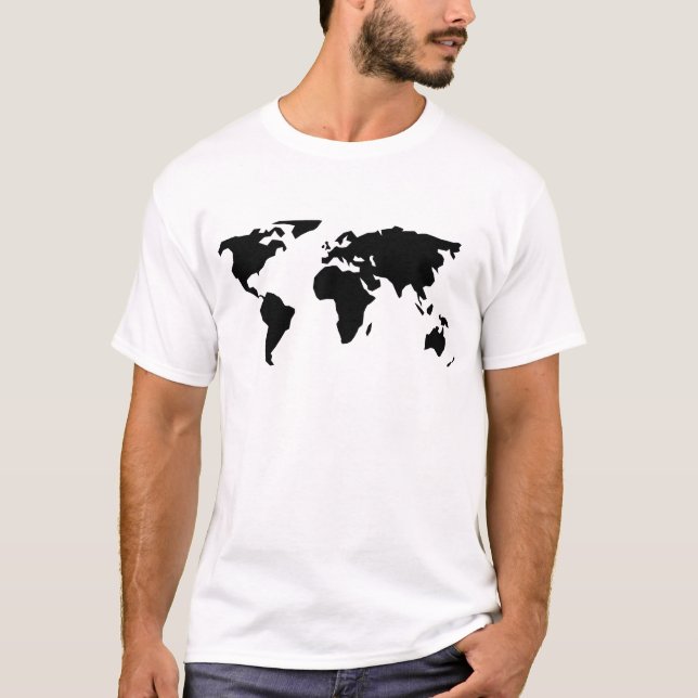 Camiseta Mapa do mundo (Frente)