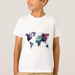 Camiseta mapa do mundo 6