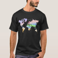 Mapa do mundo amarrotado Multi-Colorido