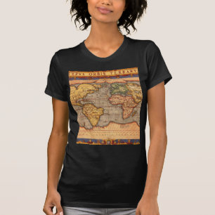 Camiseta Mapa do mundo antigo