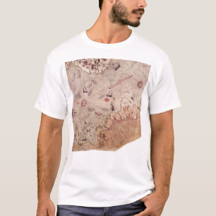 Camiseta Mapa do Mundo Antigo de Piri Reis