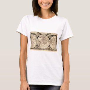 Camiseta Mapa do mundo antigo por Philipp Eckebrecht - 1630