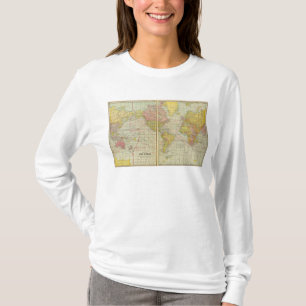 Camiseta Mapa do mundo com pistas de transporte