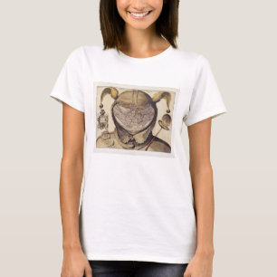 Camiseta Mapa do mundo do boné do tolo
