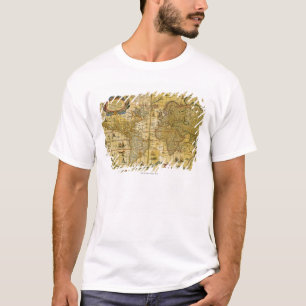 Camiseta Mapa do mundo do vintage