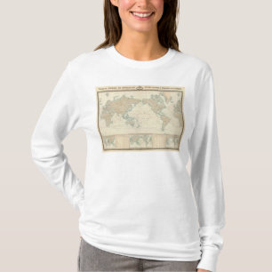 Camiseta Mapa do mundo dos canais de transporte