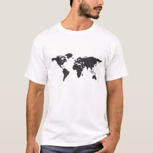Camiseta Mapa do mundo em um t-shirt