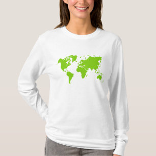 Camiseta Mapa do mundo - verde de Marciano