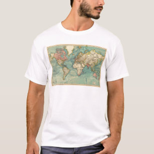 Camiseta Mapa do Mundo Vintage