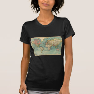 Camiseta Mapa do Mundo Vintage