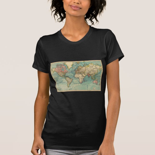 Camiseta Mapa do Mundo Vintage (Frente)