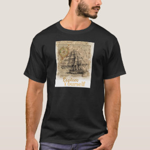 Camiseta Mapa do Mundo Vintage