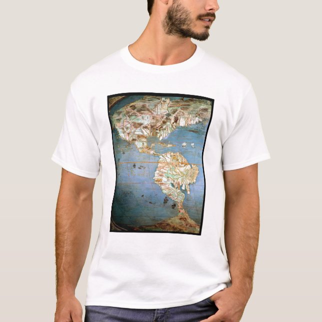 Camiseta Mapa do norte e da Ámérica do Sul (Frente)