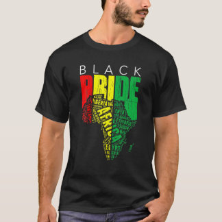 Camiseta Mapa do Orgulho Negro Africano Oferecido pelos Afr