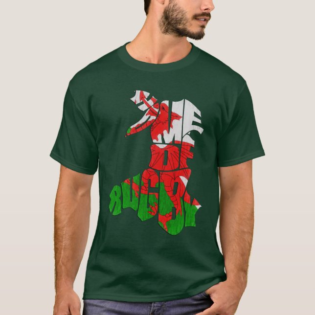 Camiseta Mapa do País de Gales (Frente)