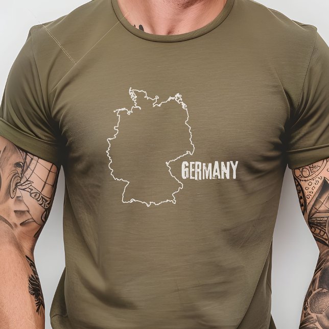 Camiseta Mapa do país na Alemanha traçando a linha de front (Criador carregado)