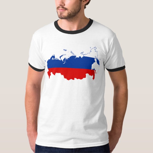 Camiseta Mapa do país na Rússia (Frente)