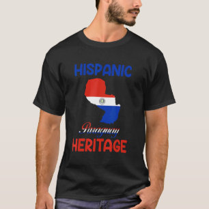 Camiseta mapa do Paraguai Bandeira do Paraguai Patrimônio H