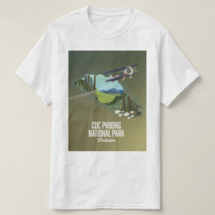 Camiseta Mapa do Parque Nacional Cuc Phuong Vietnam