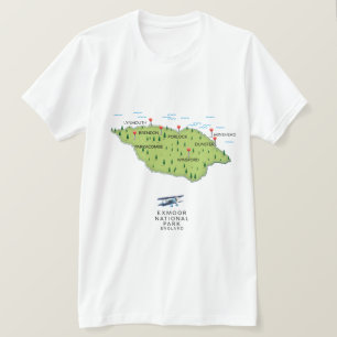 Camiseta Mapa do Parque Nacional Exmoor