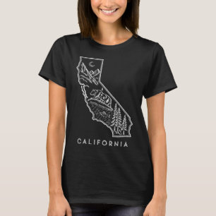 Camiseta Mapa do Patrimônio Selvagem da Califórnia