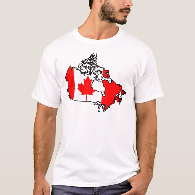 Camiseta mapa do pavilhão canadense (Frente)