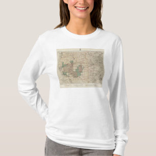 Camiseta Mapa do progresso 1878 das avaliações geográfic