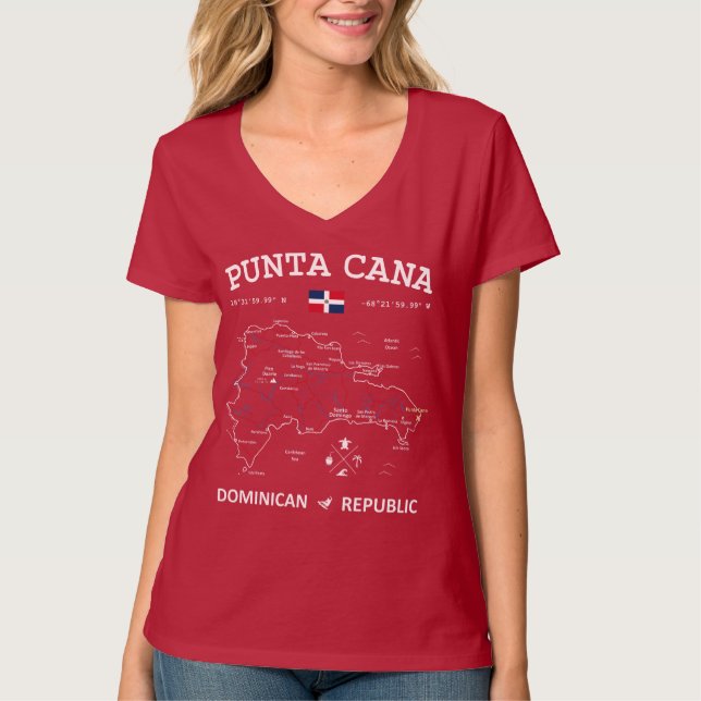 Camiseta Mapa do Punta Cana (Frente)