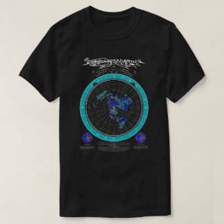 Camiseta Mapa do quadrado e da terra lisa estacionária