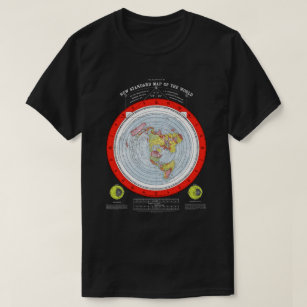 Camiseta Mapa do quadrado e do plano de terra liso