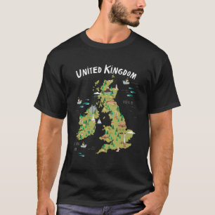 Camiseta Mapa do Reino Unido
