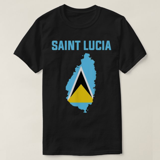 Camiseta Mapa do Santo Lúcia santo do dentro (Frente do Design)