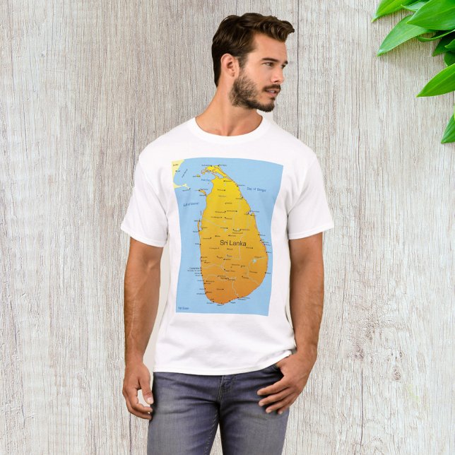 Camiseta Mapa do Sri Lanka (Criador carregado)