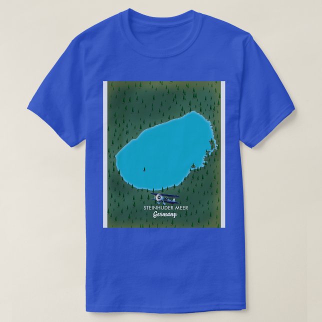 Camiseta Mapa do Steinhuder Meer Alemanha (Frente do Design)