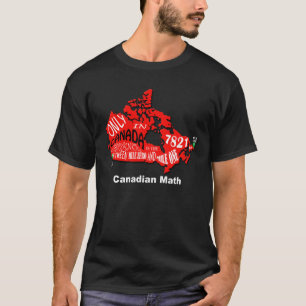Camiseta mapa do t-shirt básico de Canadá