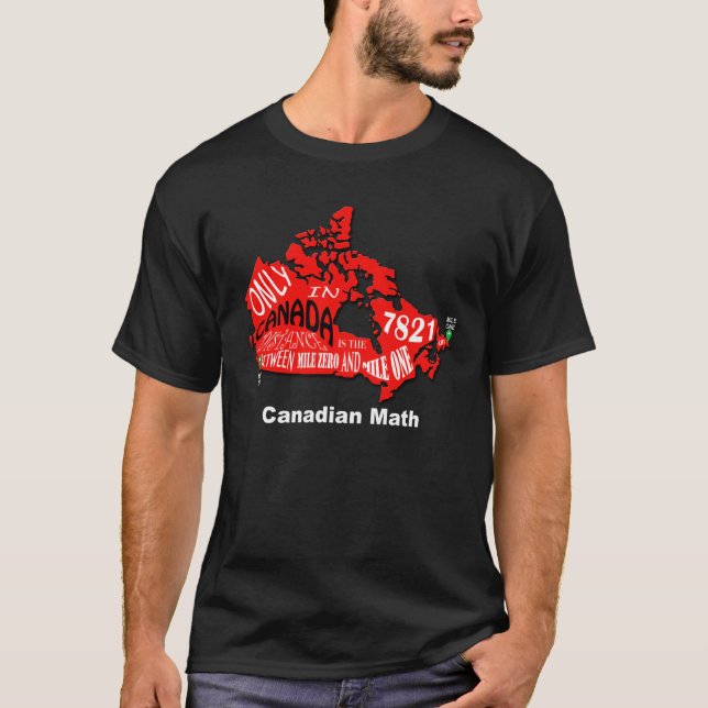 Camiseta mapa do t-shirt básico de Canadá (Frente)