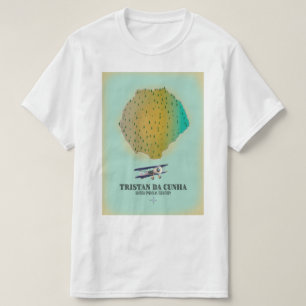 Camiseta Mapa do Território Ultramarino Britânico Tristan