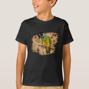Camiseta Mapa do tesouro de papagaio do Senegal Pirata
