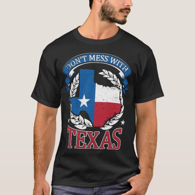 Camiseta Mapa do Texas, não se meta com o Texas (Frente)
