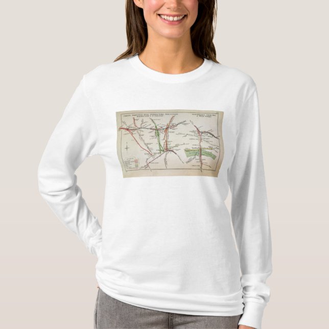 Camiseta Mapa do transporte de Londres, c.1915 (Frente)
