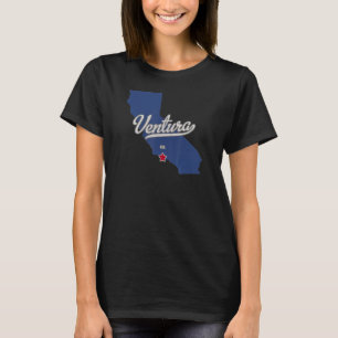 Camiseta Mapa do Ventura California CA