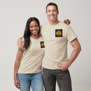 Camiseta mapa do Vintage-estilo de Austrália com