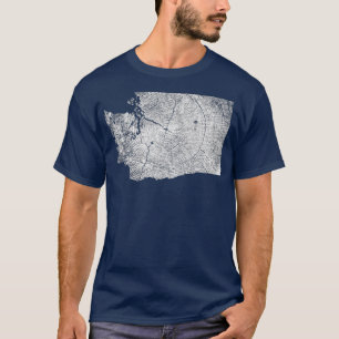 Camiseta Mapa dos Anéis de Crescimento da Árvore do Estad