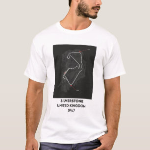 Camiseta Mapa dos circuitos F1 do Reino Unido